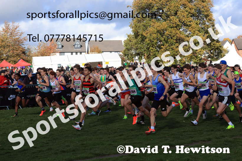 Mens Under-17s 2025 National Cross Country Relays, Berry Hill Park, Mansfield. Photo: David T. Hewitson/Sports for All Pics